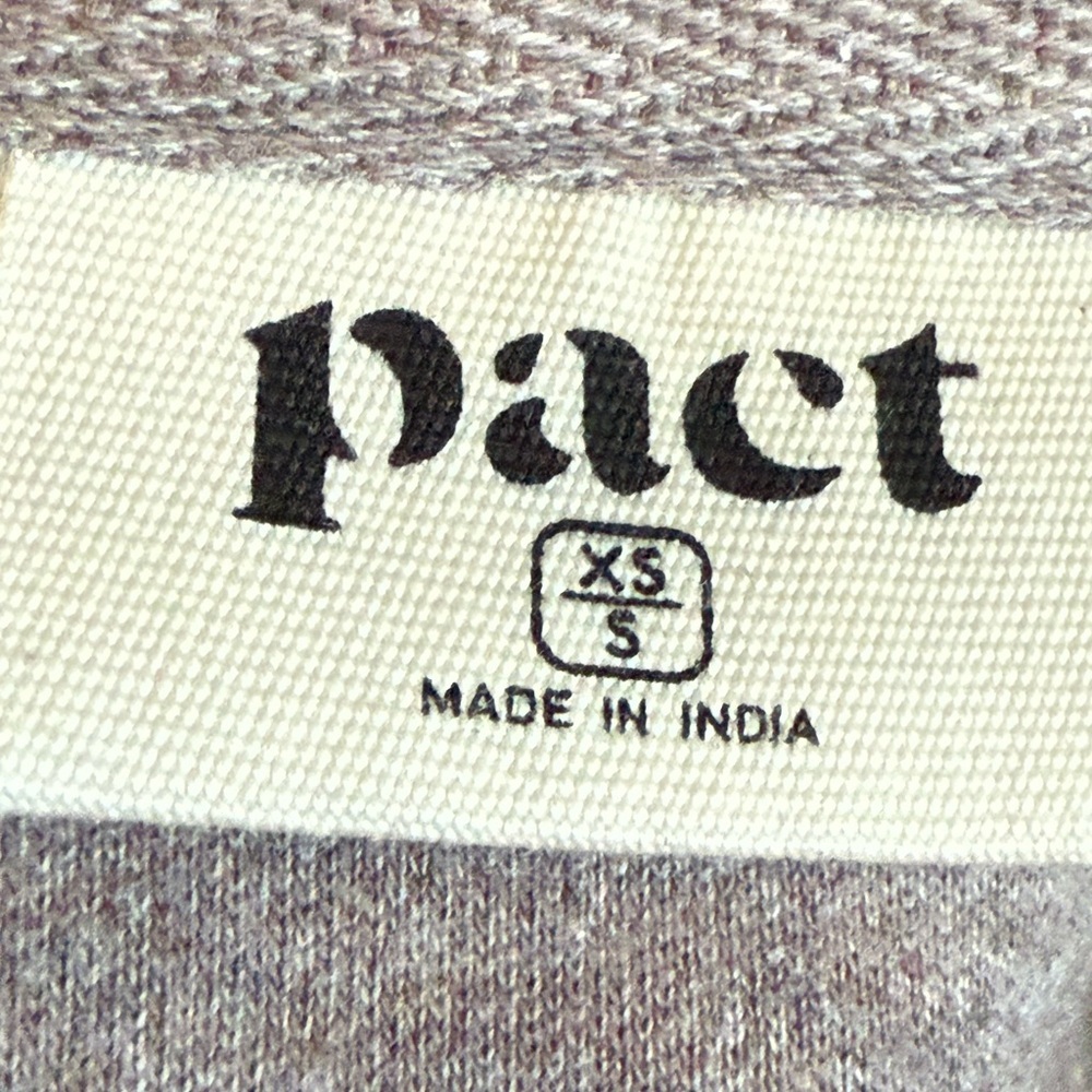 PACT AIRPLANE OPEN CARDIGAN TAN ORGANIC SWEATER XS/S - Picture 7 of 7